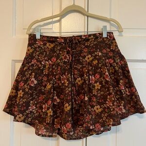 Floral Brown Skirt